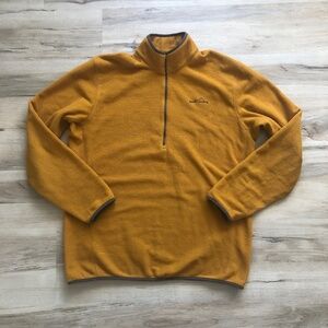 TALL Eddie Bauer Quarter Zip Mustard Yellow Pullover